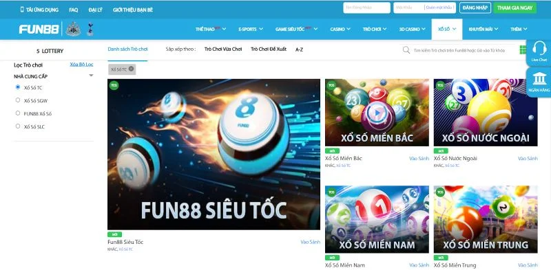 fun88 xổ số online